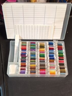 Thread Floss Storage Box By Darice - Multicolor Organizer With Floss Included